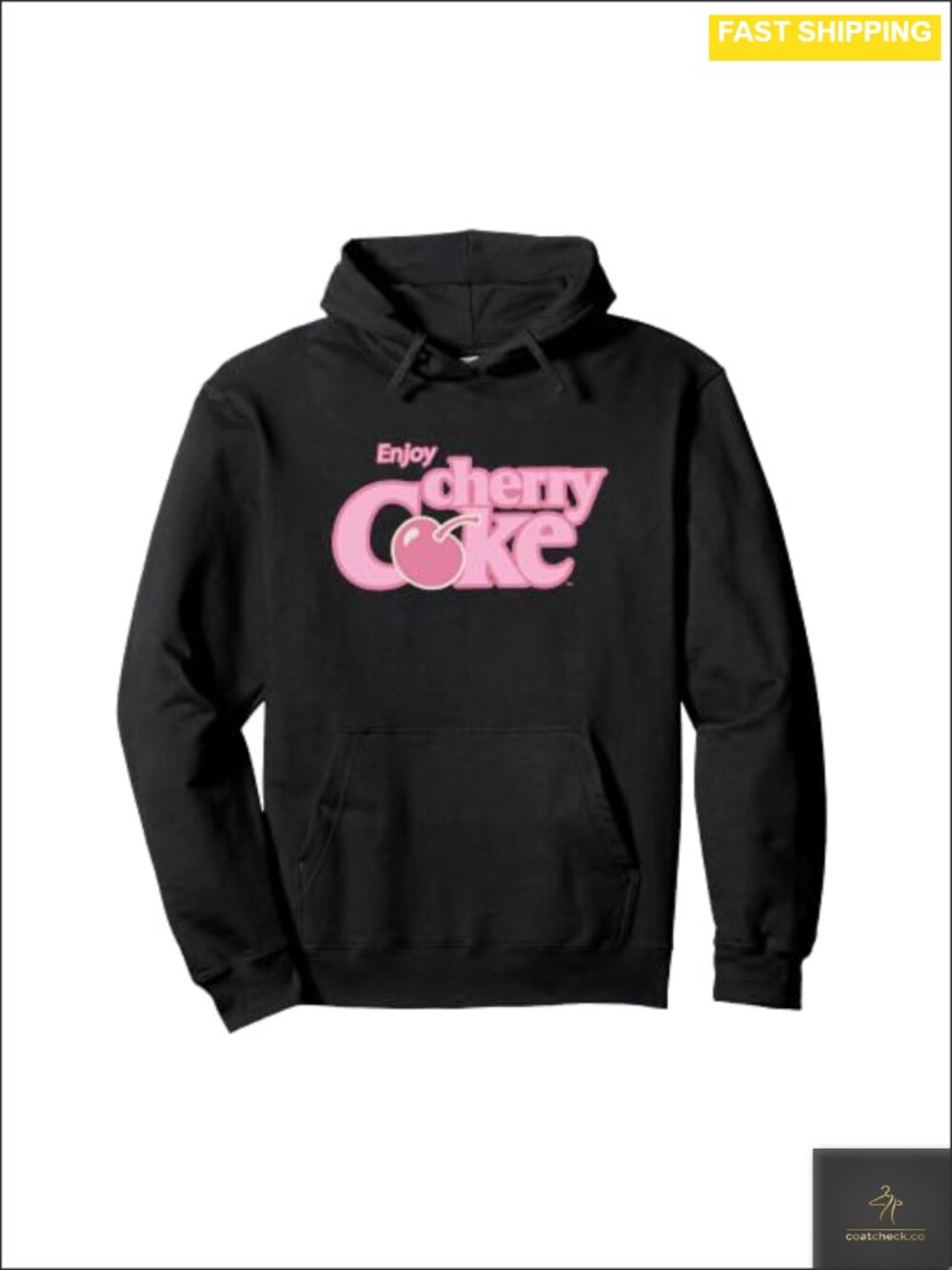 Very Cherry Pink Outrageous Front & Back Pullover Hoodie Classic Fit